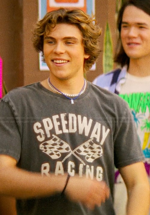 Charlie's speedway graphic tee on The Runarounds