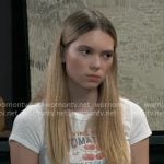 Charlotte’s tomatoes t-shirt on General Hospital