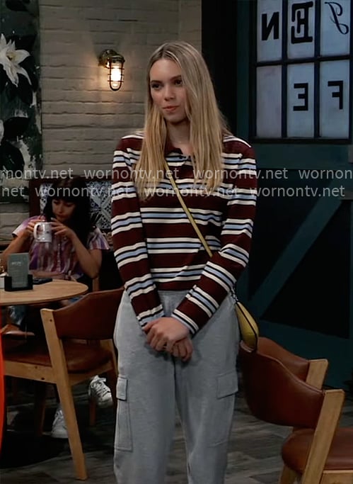 Charlotte’s striped polo shirt on General Hospital