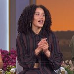 Chase Infiniti’s striped top and pants on The Jennifer Hudson Show