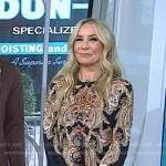 Chassie’s black paisley print dress on Today