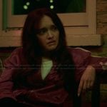 Cherry’s pink sleeve stripe jacket on The Girlfriend
