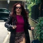 Cherry’s sequin mini skirt on The Girlfriend