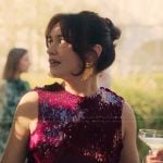Cherry’s red sequin mini dress on The Girlfriend