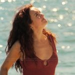 Cherry’s textured ring detail swimsuit on The Girlfriend