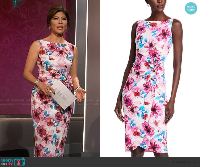 Chiara Boni La Petite Robe Glenaly Bis Print Dress worn by Julie Chen on Big Brother