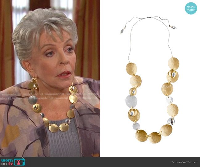 Chico's Single Strand Necklace - Design Collection worn by Julie Olson Williams (Susan Seaforth Hayes) on Days of our Lives