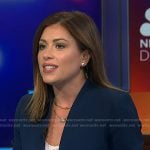 Chloe’s navy collarless blazer jacket on NBC News Daily