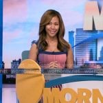Chris’s pink and blue print dress on The Morning Show