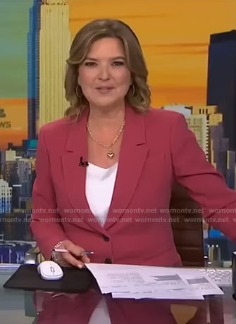 Christine Romans’ pink blazer on NBC News Daily