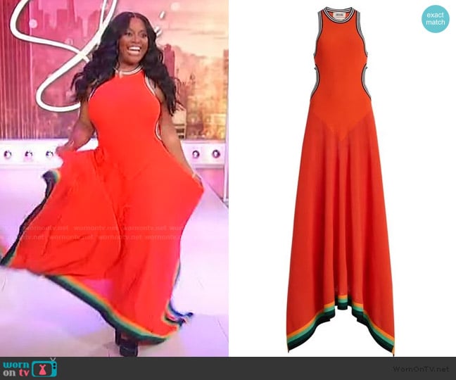 Christopher John Rogers Racerback Cotton-Blend Maxi Tank Dress worn by Sherri Shepherd on Sherri