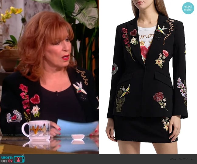 Cinq a Sept Cheyenne Embroidered Western Amour Blazer worn by Joy Behar on The View