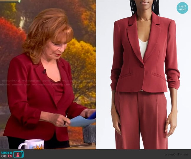 Cinq a Sept Le Petit Khloe Crop Blazer worn by Joy Behar on The View