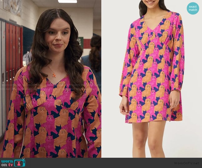 Compania Fantasica Kittens Dress worn by Grace (Ellie O’Brien) on My Life with the Walter Boys
