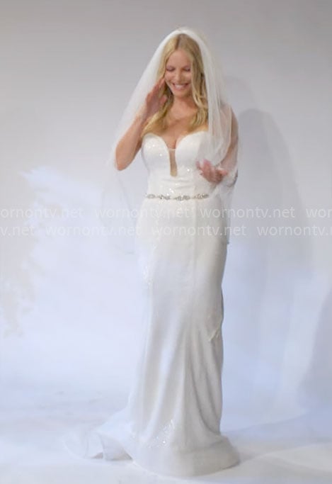 Cricket’s embellished wedding gown #1 on The Young and the Restless