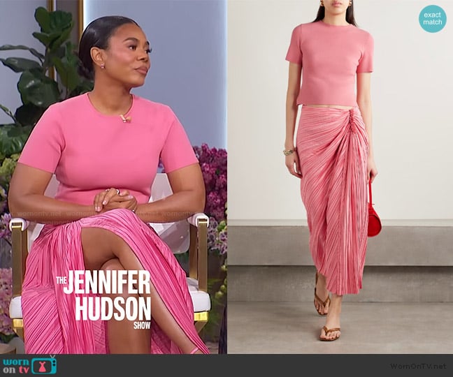 Cult Gaia Milios Knit Top worn by Regina Hall on The Jennifer Hudson Show