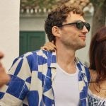 Daniels blue printed shirt on The Girlfriend