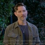 Daniel’s green shirt with pockets on The Young and the Restless