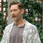 Daniel’s leaf print shirt on The Young and the Restless