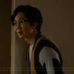 Daniel’s striped cardigan on Reasonable Doubt
