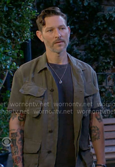 Daniel's green shirt with pockets on The Young and the Restless