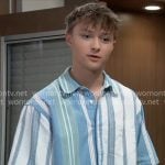 Danny’s blue striped shirt on General Hospital