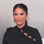 Darlene’s black bow cutout dress on Today