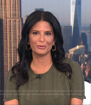 Darlene’s army greeen crochet dress on Today