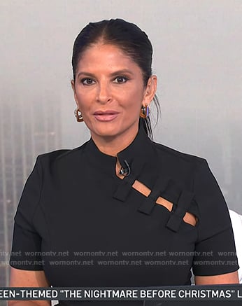 Darlene’s black bow cutout dress on Today