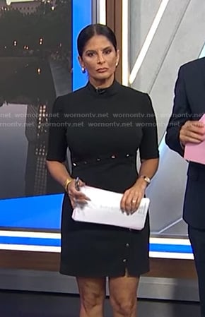 Darlene’s black button detail mini dress on Today