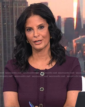 Darlene's purple fringe trim dress on Today