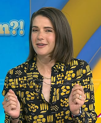 Daryn Carp’s pasta print shirt on Today