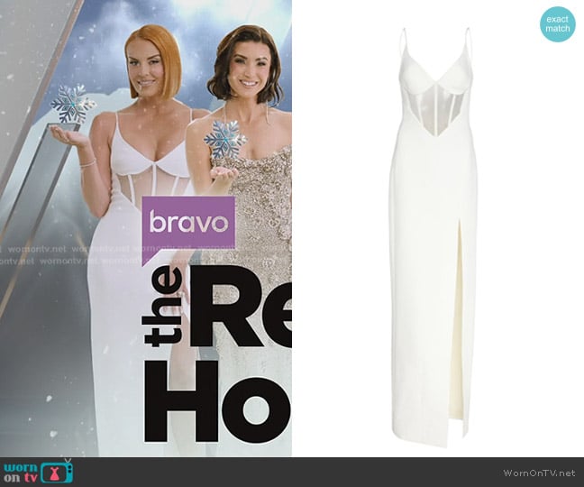 David Koma Triangle Tulle-Trimmed Corset Dress worn by Whitney Rose on The Real Housewives of Salt Lake City