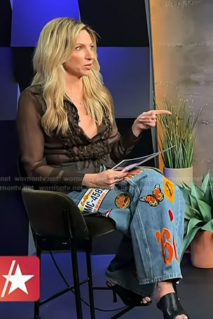 Debbie Gibson’s patch jeans on Access Hollywood