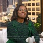 Deborah’s green tiger stripe dress on Good Morning America