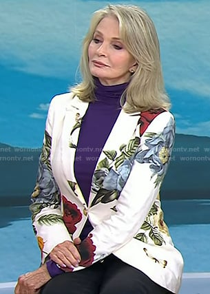 Deidre Hall’s white floral blazer on Today