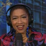 Deja Vu’s paisley print wrap dress on Live with Kelly and Mark