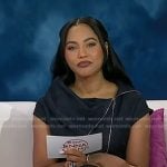 Ayesha Curry’s denim zip top and skirt on Today