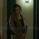 Denise’s beige double lapel wrap coat on The Summer I Turned Pretty
