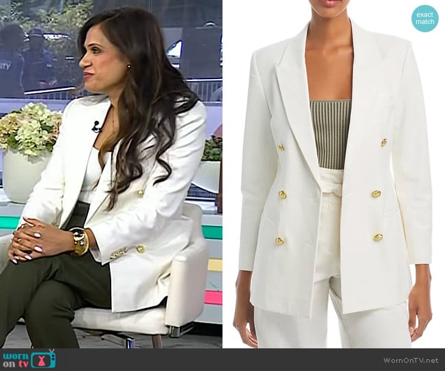 Derek Lam 10 Crosby Walter Double Breasted Blazer worn by Dr. Sue Varma on Today