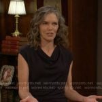Diane’s black cowl-neck dress on The Young and the Restless
