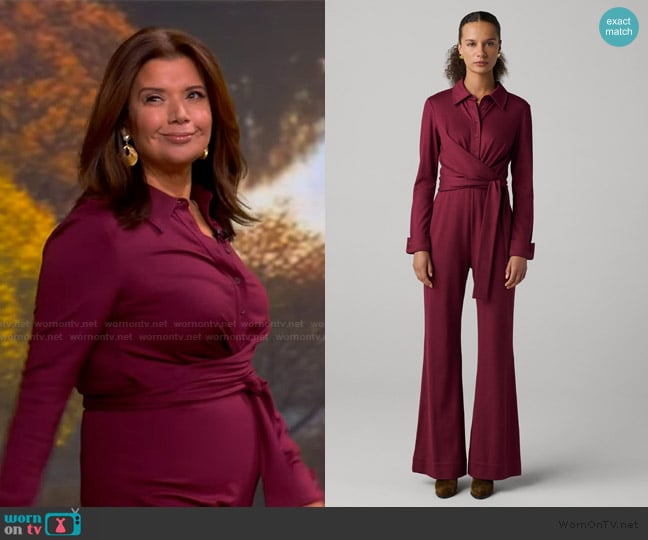 Diane von Furstenberg Michele Jumpsuit worn by Ana Navarro on The View