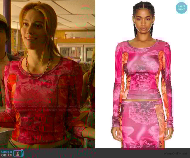 Diesel Long Sleeve Top worn by Ruthie Bender (Marley Aliah) on The Runarounds