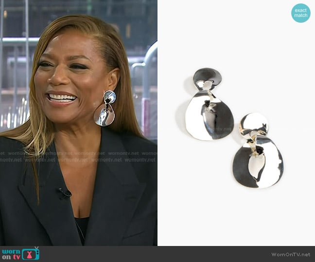 Dinosaur Designs Infinity Drop Earrings in Silver-Plated Brass worn by Queen Latifah on Today