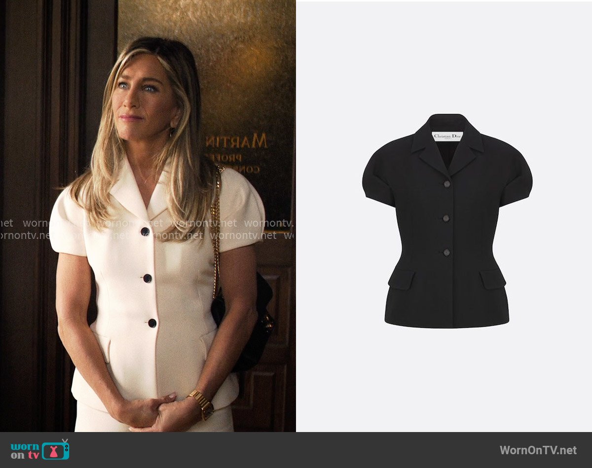 Dior Fitted Jacket with Puff Sleeves worn by Alex Levy (Jennifer Aniston) on The Morning Show