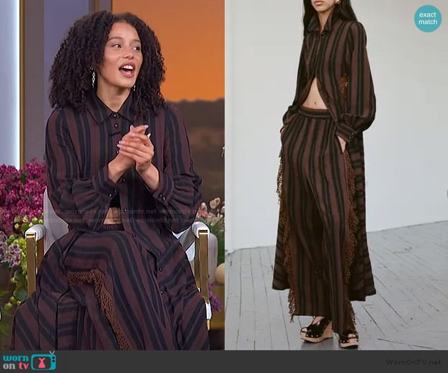 Diotima Striped Blouse worn by Chase Infiniti on The Jennifer Hudson Show