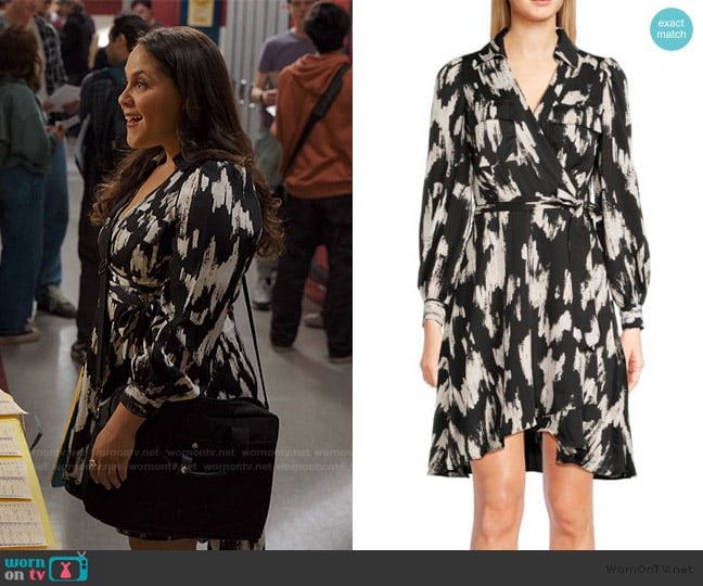 DKNY Print Belted Mini Dress worn by Tara (Ashley Holliday Tavares) on My Life with the Walter Boys