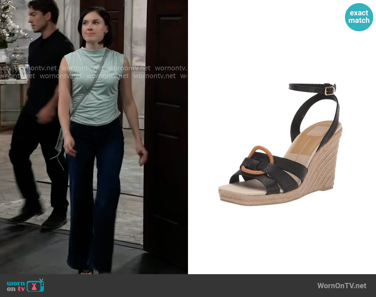 Dolce Vita Maze Wedge Sandals worn by Willow Tait (Katelyn MacMullen) on General Hospital