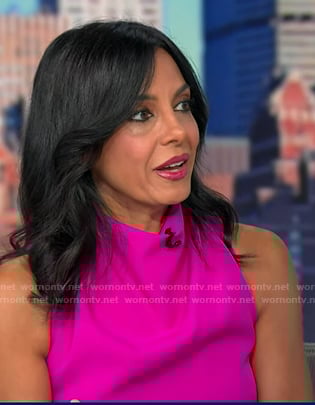 Dr. Tara Narula’s fuchsia sleeveless jumpsuit on Good Morning America