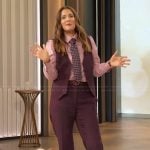 Drew’s burgundy vest and pants on The Drew Barrymore Show